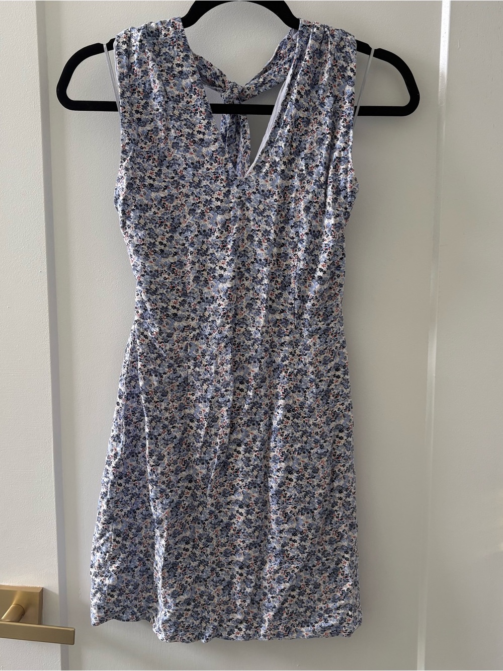 Abercrombie & Fitch Blue and White Floral Halter Mini Dress